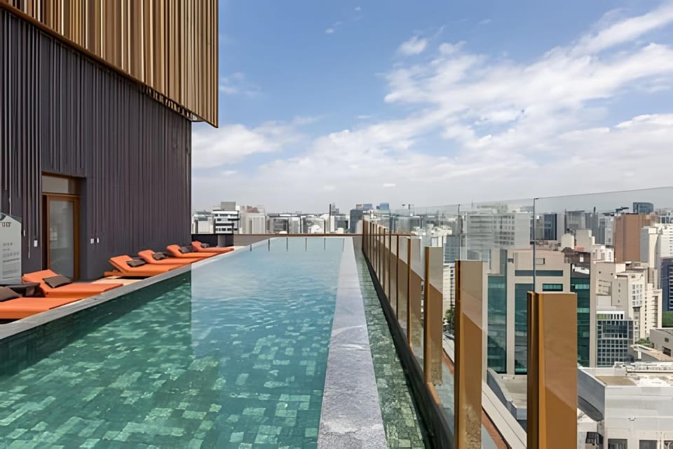 View (from property/room), City view, Pool view, Swimming pool, sunbed