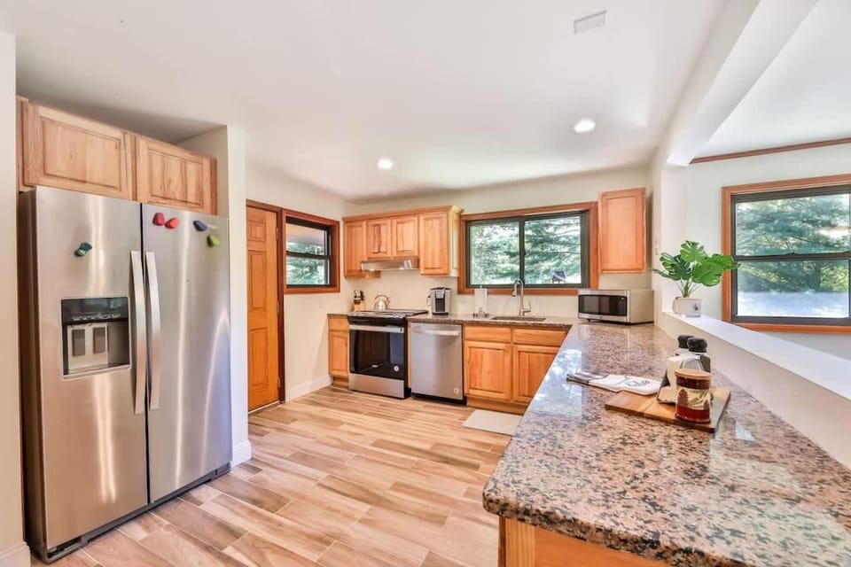 Stream-Side Atrium Home with Side Rooms & Pool Table House in Capital District, NY, USA