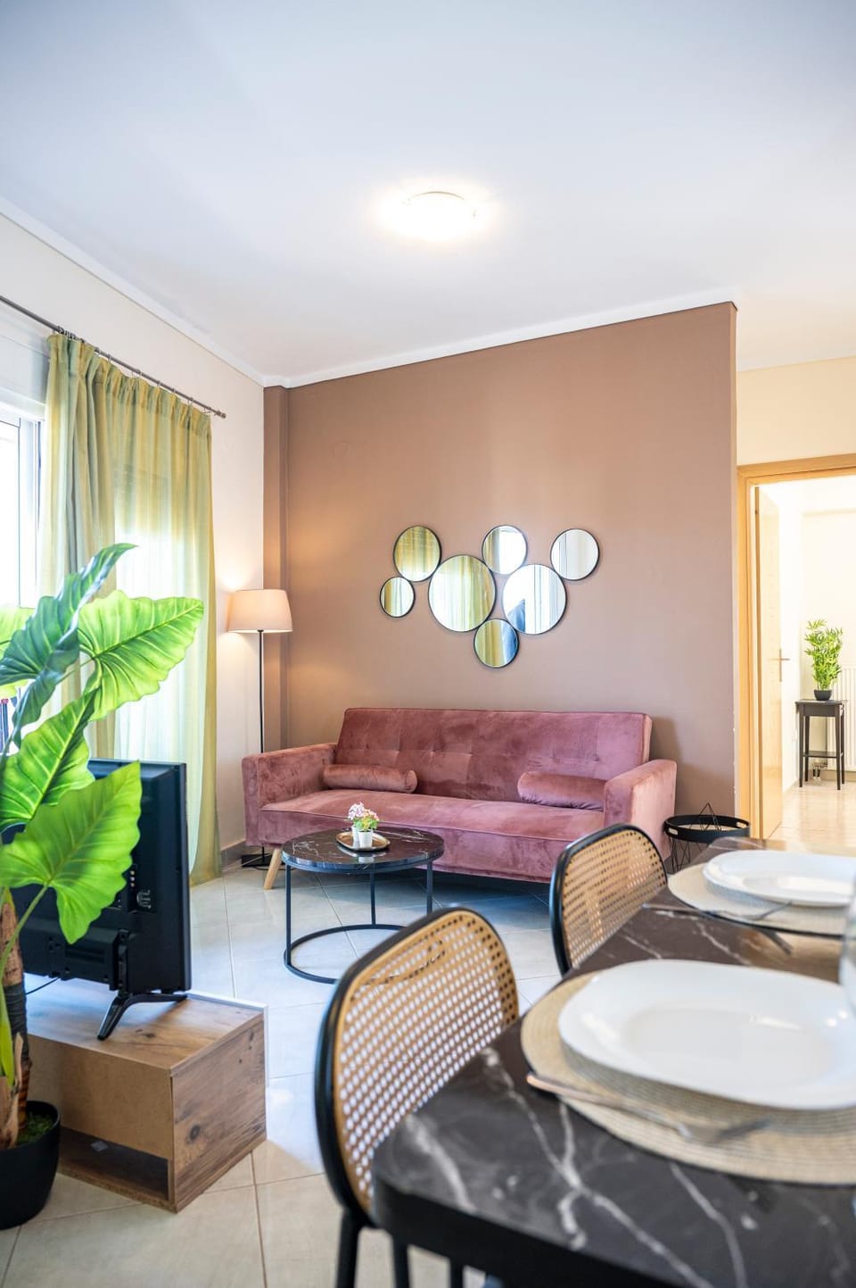 Living room, Seating area, Dining area