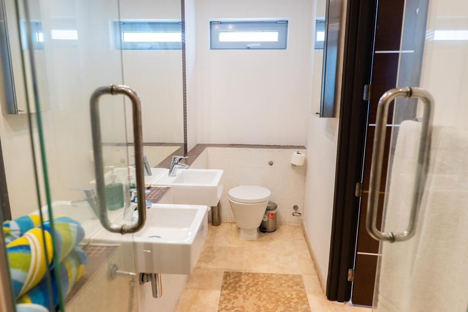 Shower, Toilet, towels