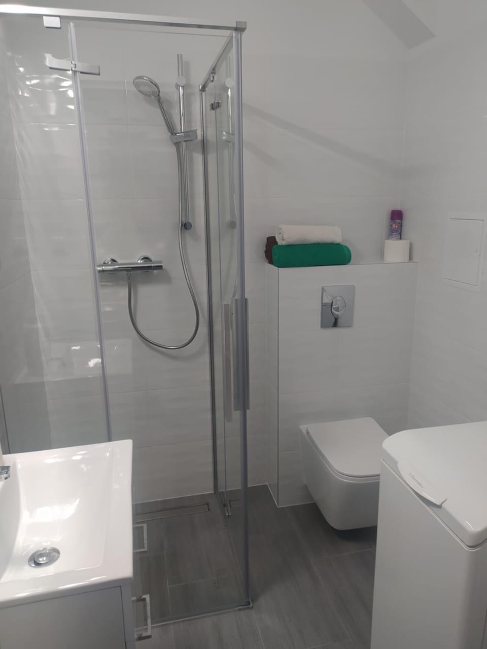 Shower, Toilet, Bathroom, towels