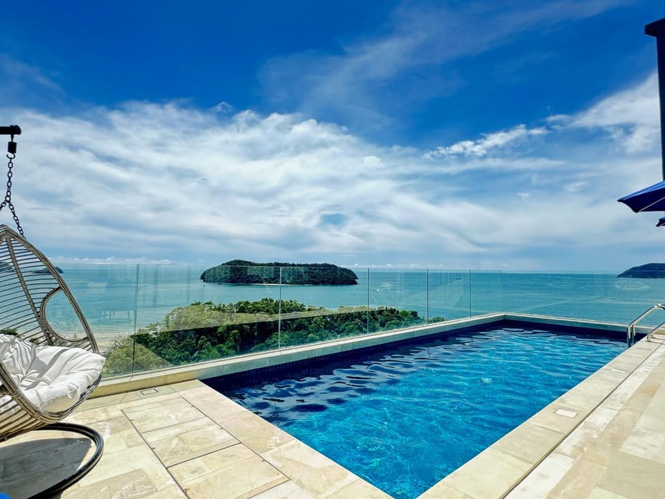 Patio, Day, Natural landscape, Pool view, Sea view, Swimming pool, sunbed