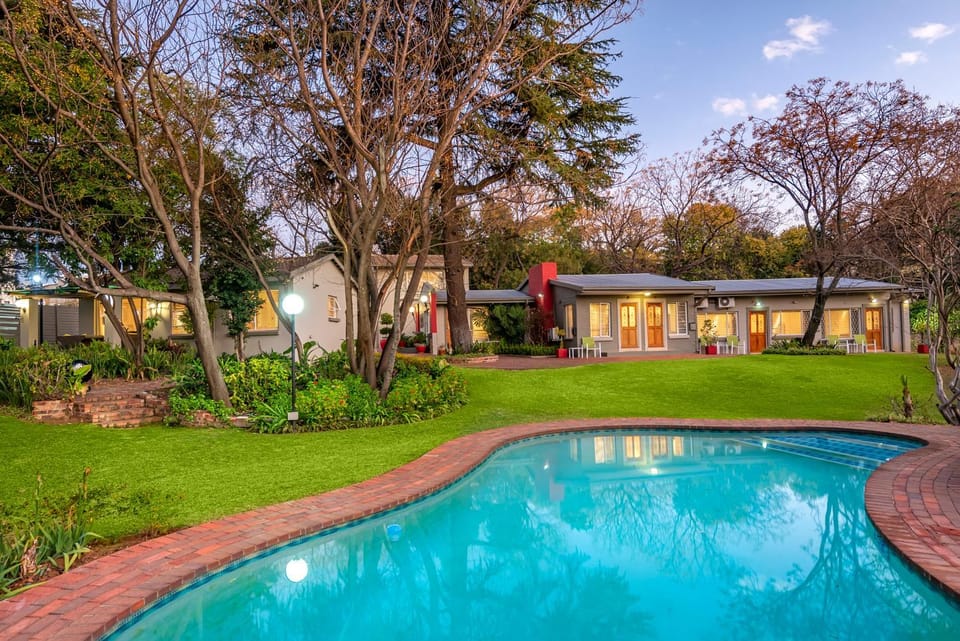 Winter, Garden, Garden view, Swimming pool, Swimming pool, Sunset