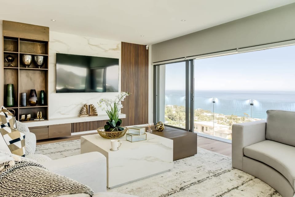 Living room, Seating area, Sea view