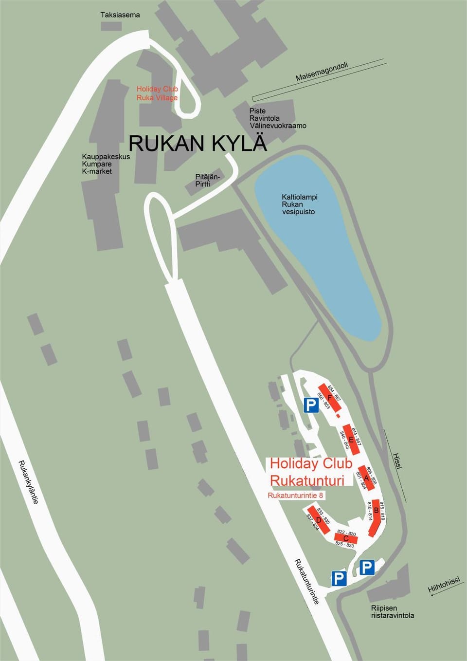 Area and facilities, Location