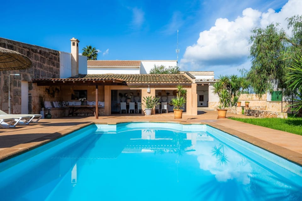 Property building, Living room, Swimming pool