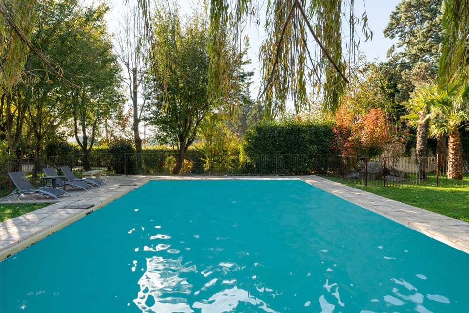 Property building, Living room, Swimming pool