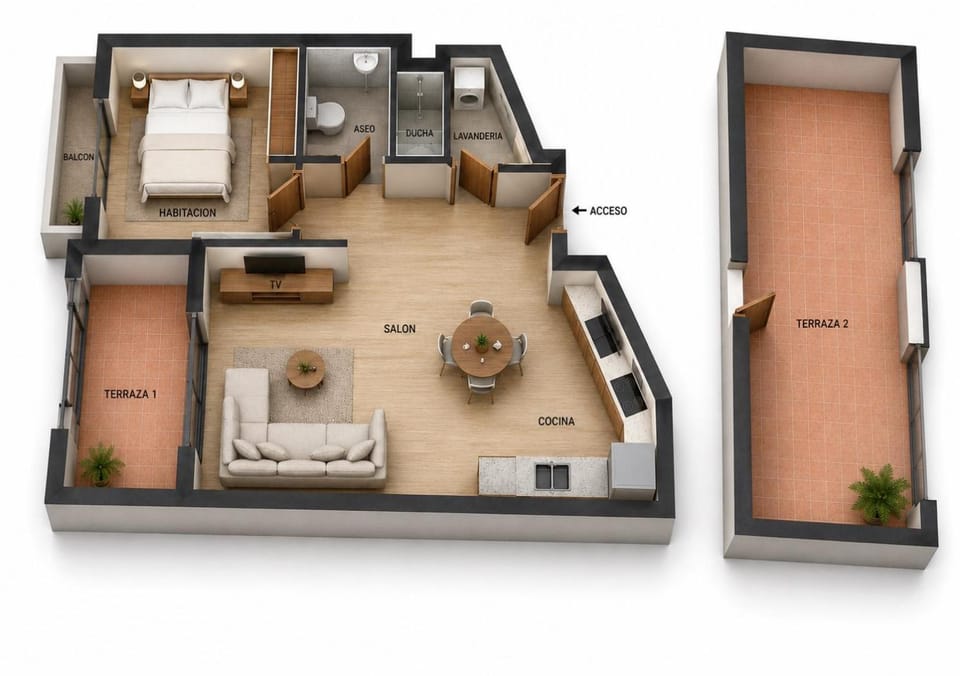 Sur Tenerife,ático con dos terraza,parquing y piscina Apartment in Abona