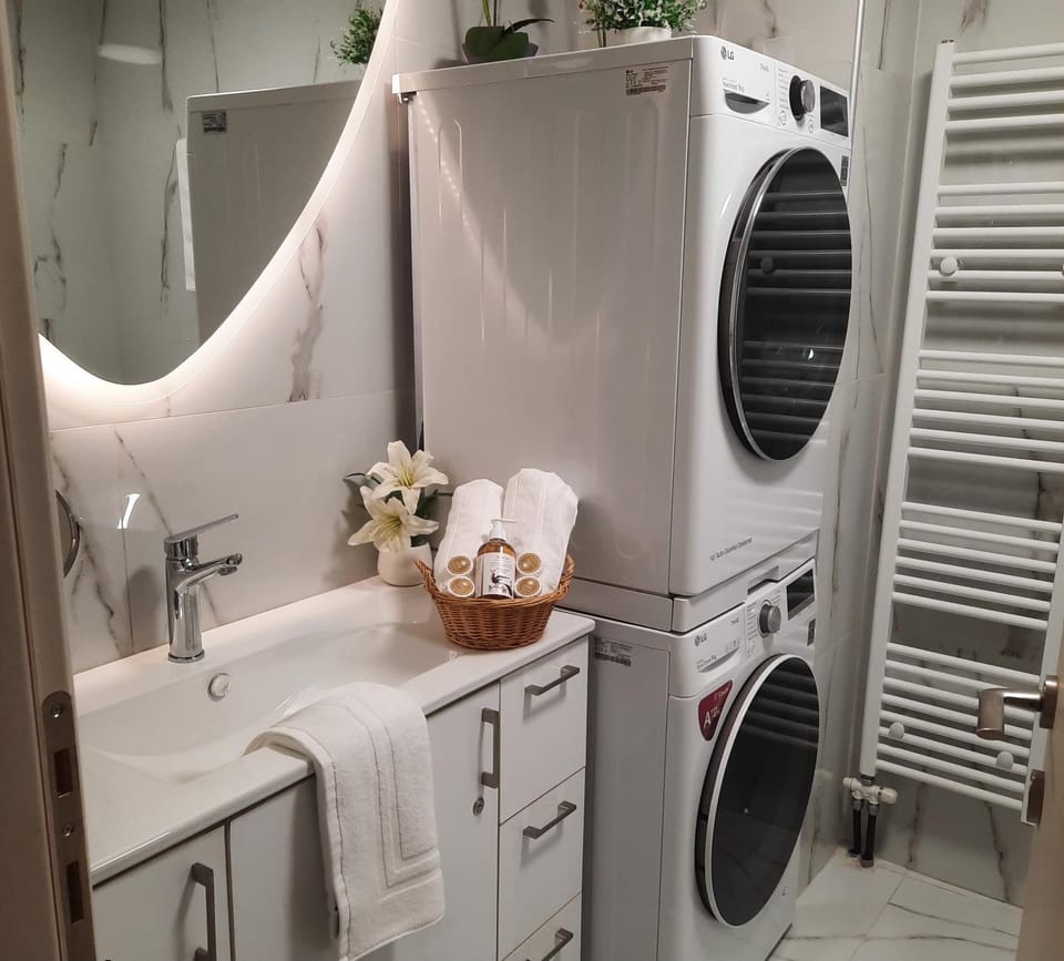 towels, washing machine, dryer