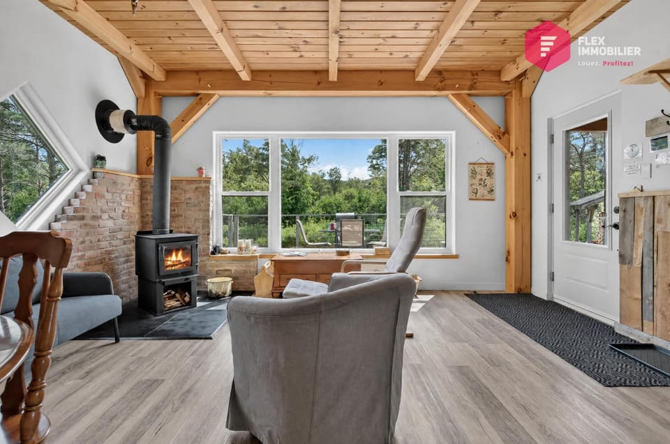 Le Pèlerin - Chalet rustique Écoresponsable en nature - Estrie House in Quebec