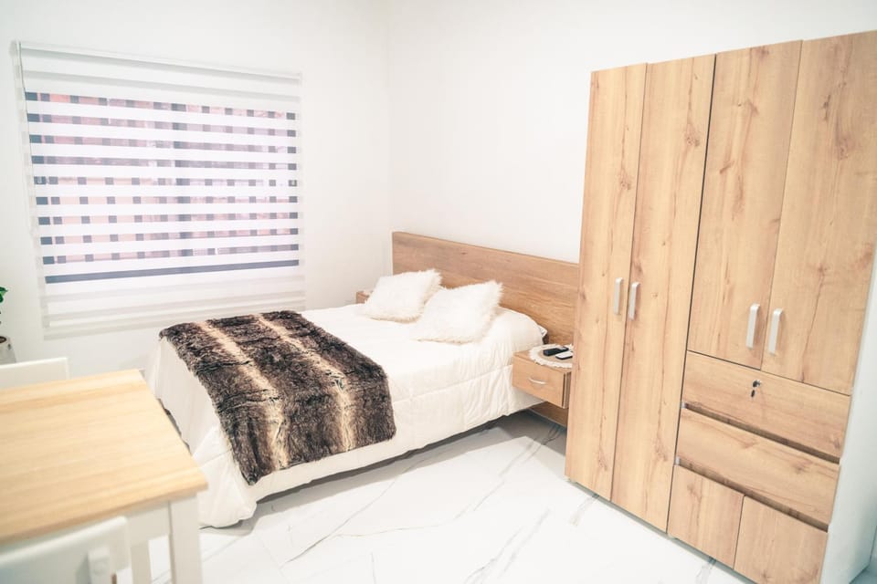 Bed, Photo of the whole room, Bedroom, towels, wardrobe