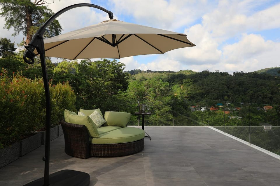 Patio, Day, Natural landscape, Balcony/Terrace, Mountain view