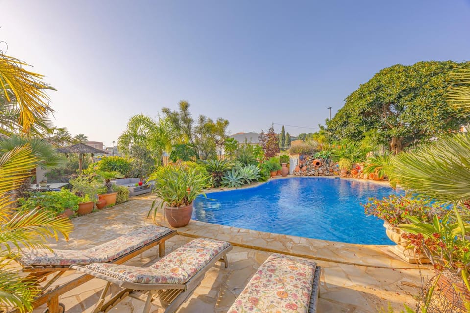 Property building, Living room, Swimming pool