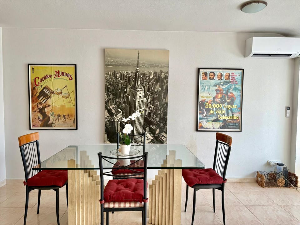 Dining area, air conditioner