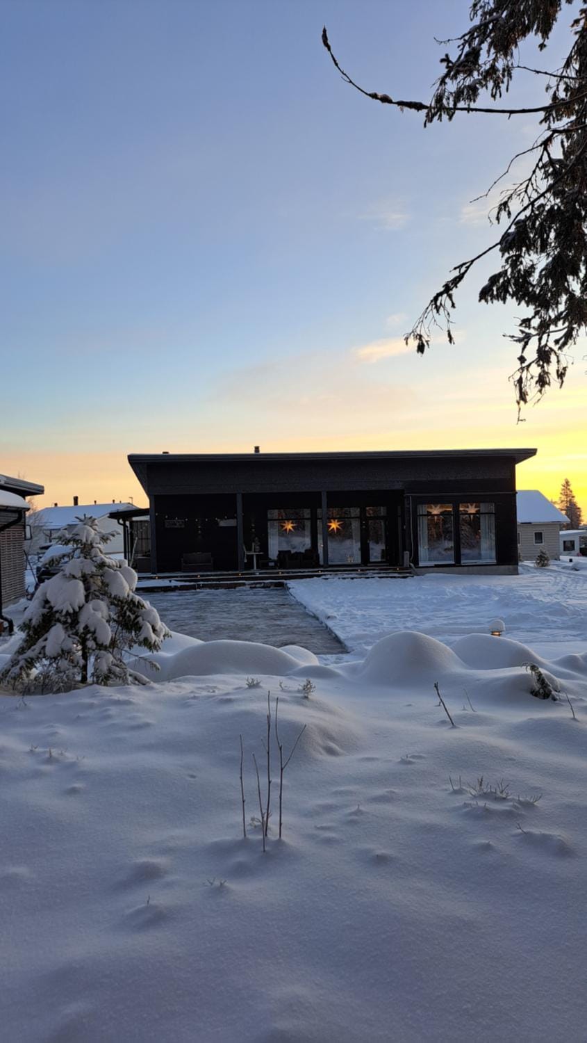 Arctic Giantlog Villa with private ice rink Villa in Rovaniemi