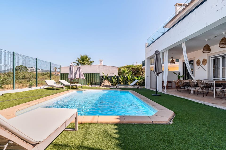Property building, Living room, Swimming pool