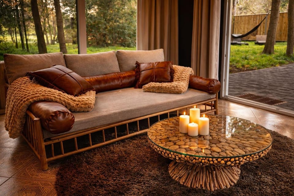 Day, Garden, Living room, Lounge or bar, Seating area, Garden view