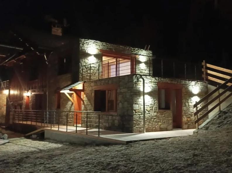 Property building, Night, Winter