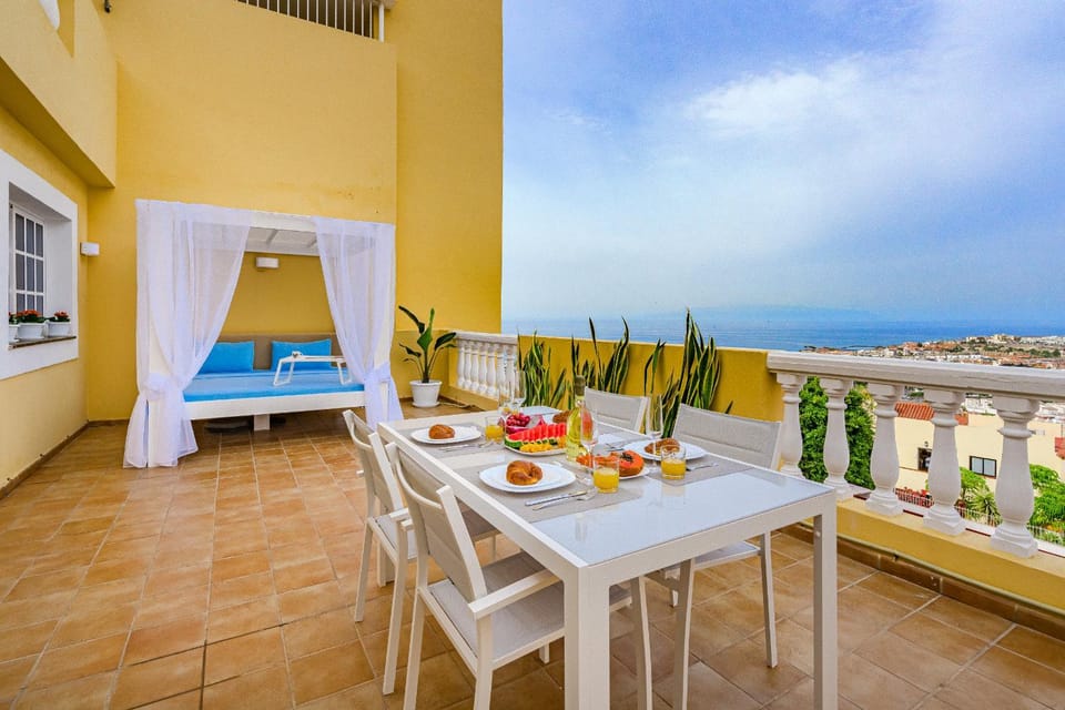 Patio, Day, Natural landscape, View (from property/room), Balcony/Terrace, Living room, Dining area, Sea view