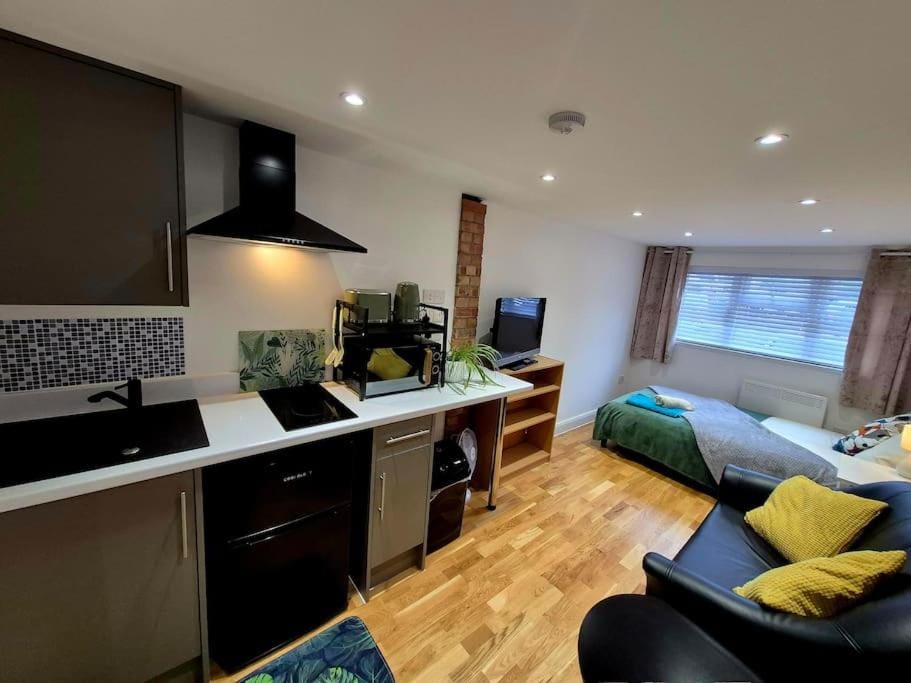 Bed, TV and multimedia, Coffee/tea facilities, Kitchen or kitchenette, Living room, Photo of the whole room, Seating area, Bedroom, toaster