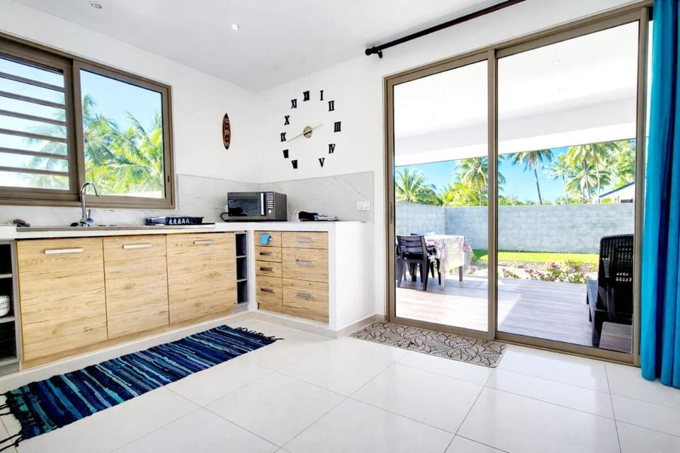 Kitchen or kitchenette, microwave, stove, toaster, kitchen