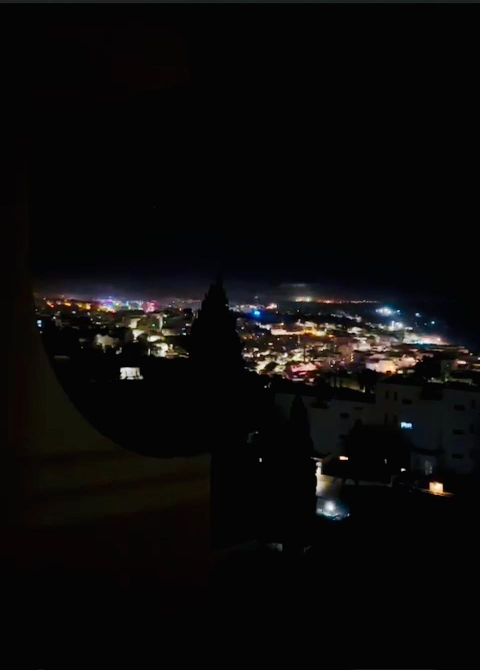 Night, Natural landscape, Bird's eye view, City view