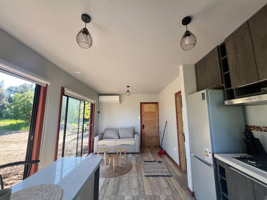 Kitchen or kitchenette, Living room, Dining area