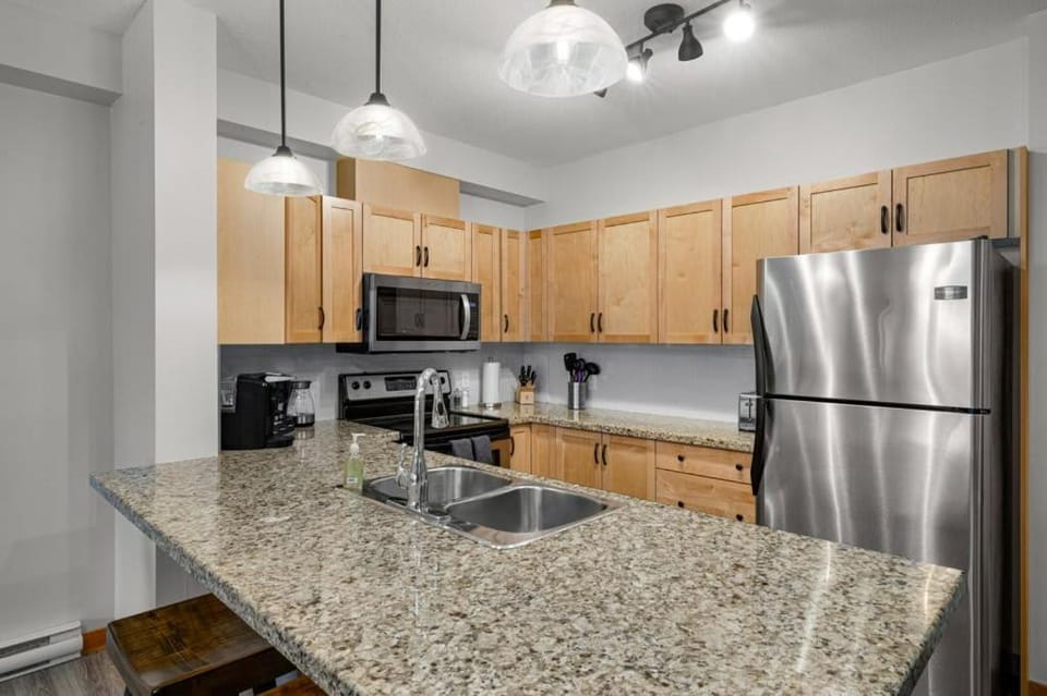 Kitchen or kitchenette, oven, stove, toaster