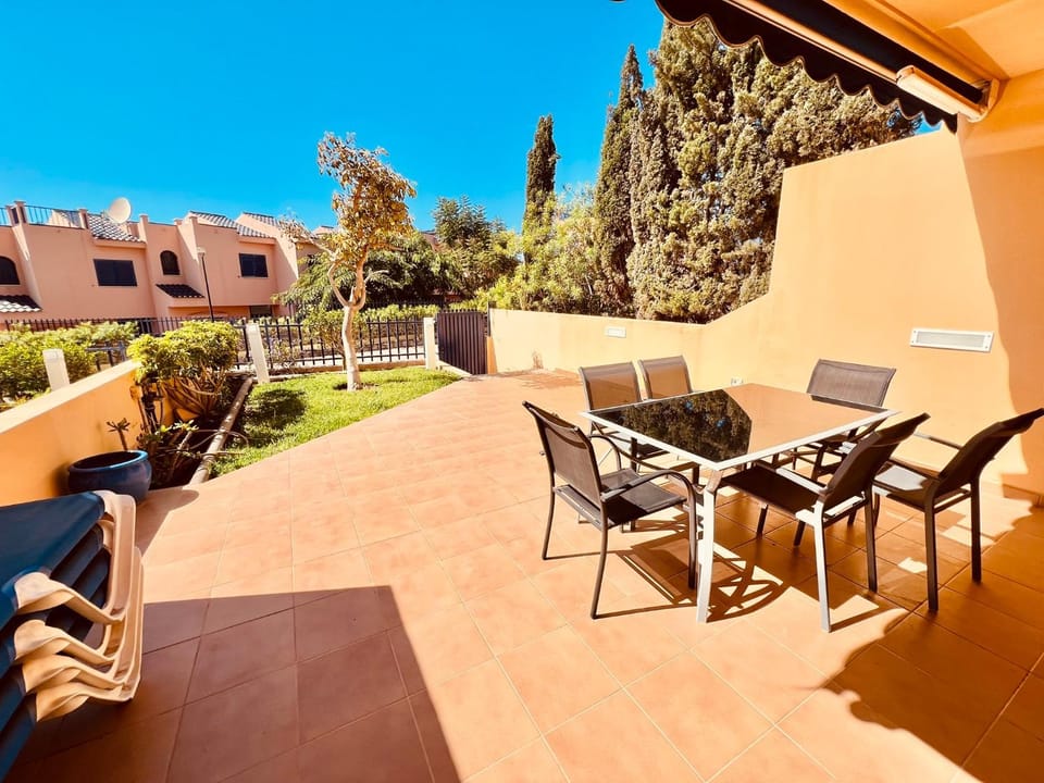 Property building, Patio, Day, View (from property/room), Balcony/Terrace, Living room, Seating area, Dining area, sunbed