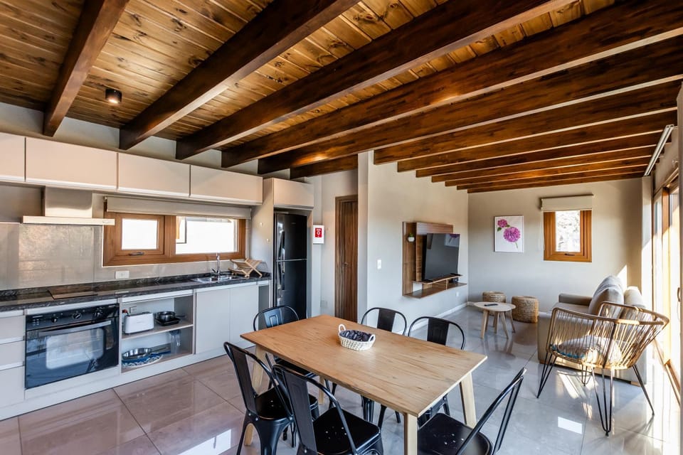 Kitchen or kitchenette, Living room, Dining area