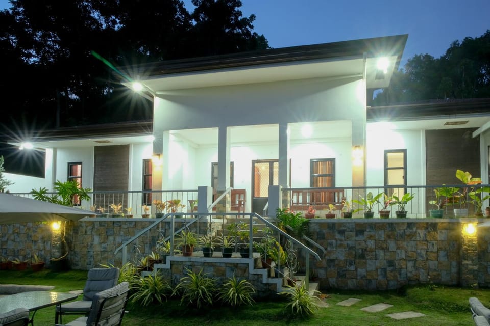 Property building, Night, Garden view