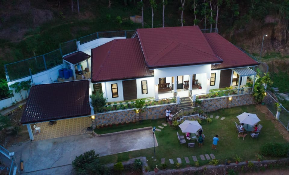Property building, Night, Garden view