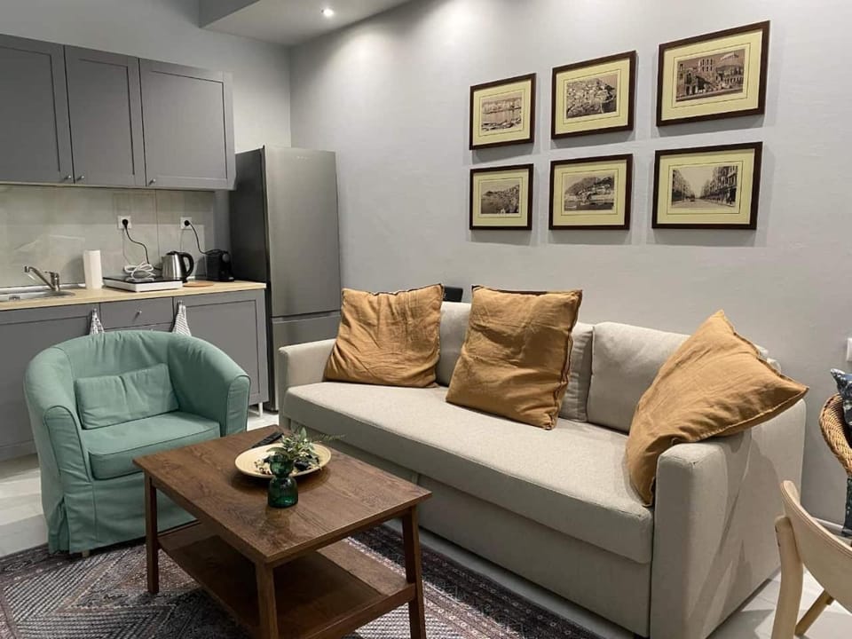 Living room, kitchen