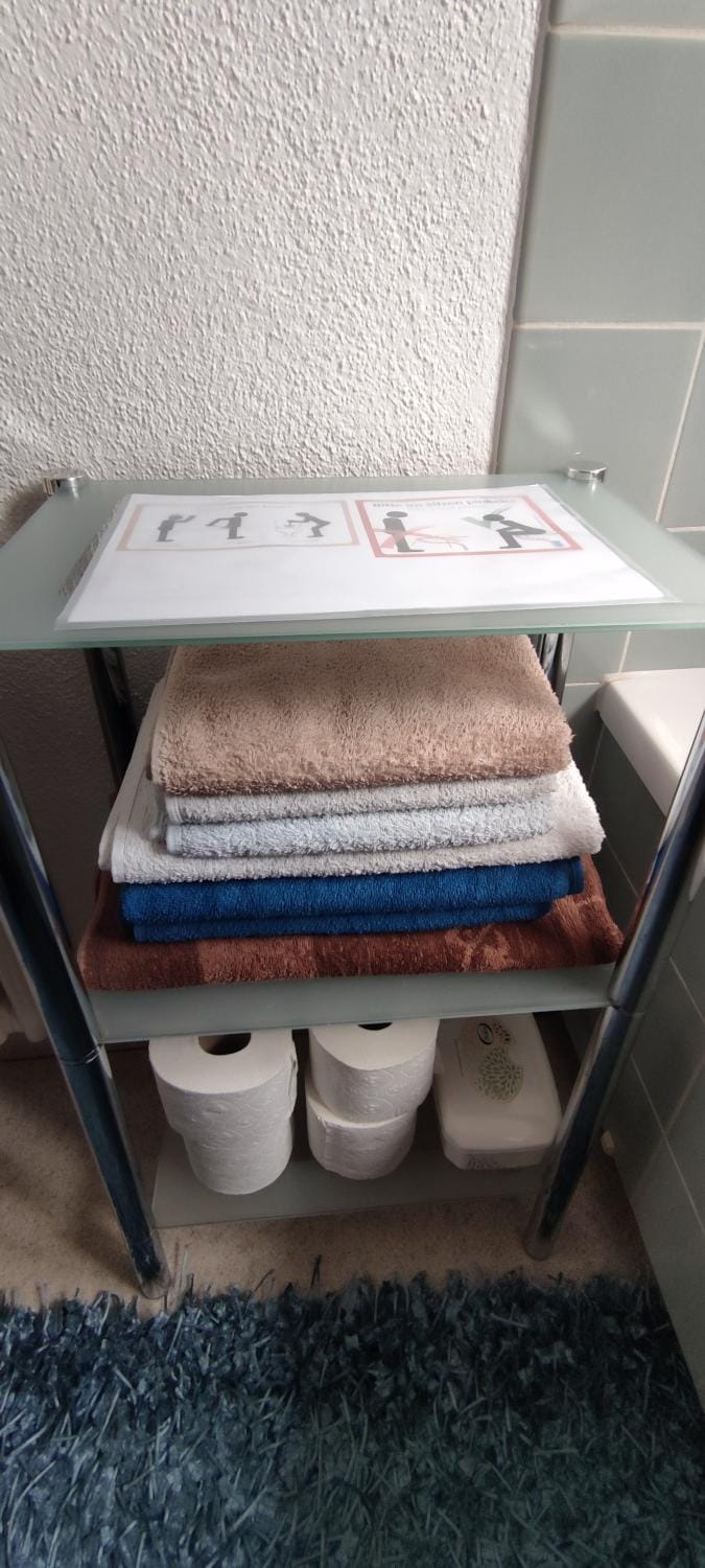 Bathroom, towels