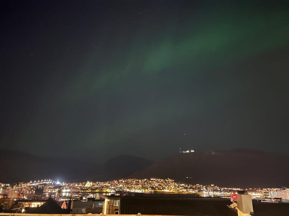 Night, Natural landscape, City view, Mountain view