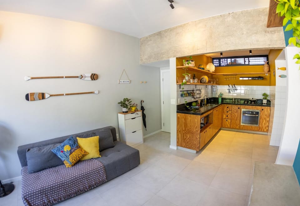 Kitchen or kitchenette, Living room, Seating area