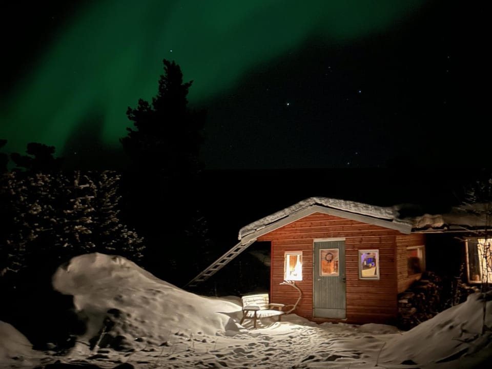 Property building, Night, Natural landscape, Winter