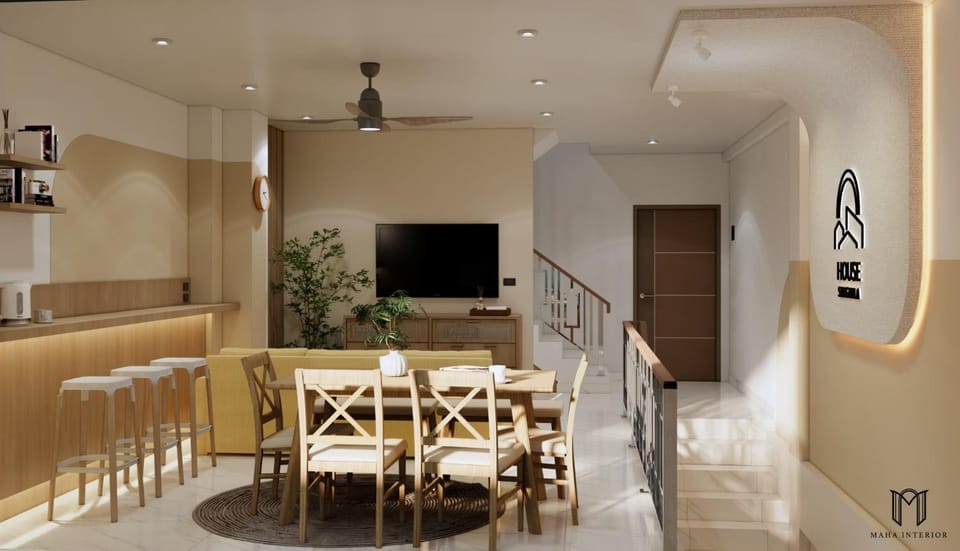 Communal lounge/ TV room, TV and multimedia, Living room, Seating area, Dining area