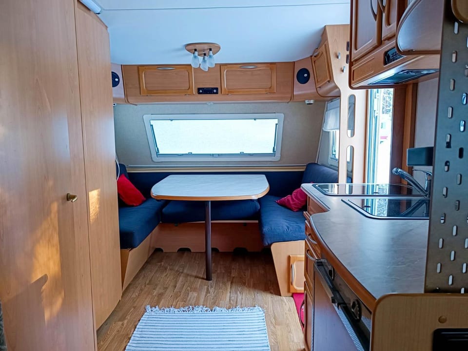 Santa's winter Caravan-Kabe Smaragd Campground/ 
RV Resort in Rovaniemi