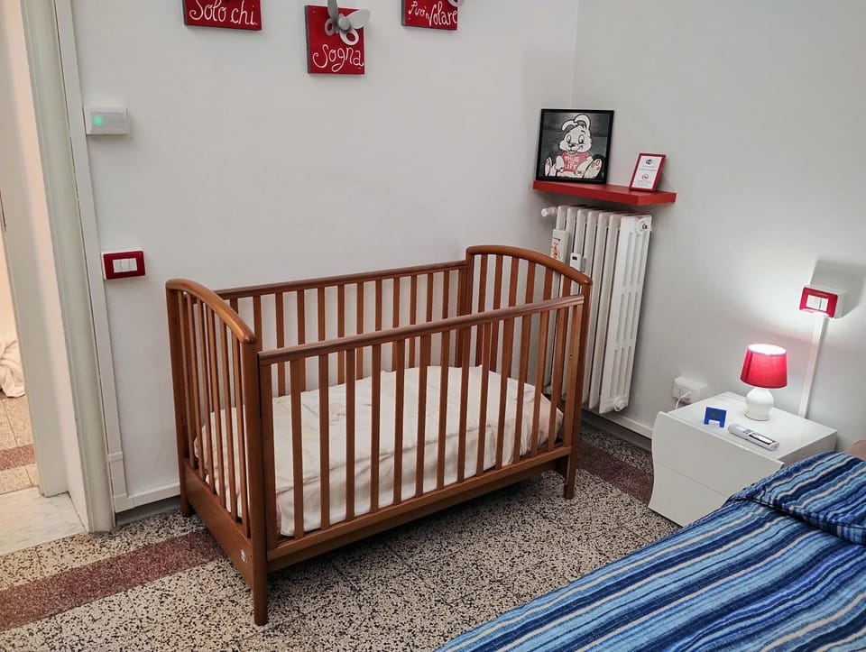 Photo of the whole room, Bedroom, cot