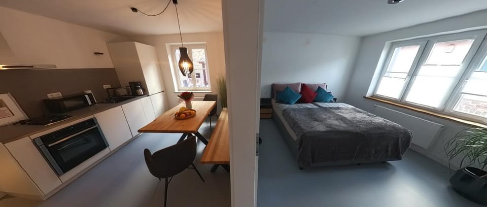 Kitchen or kitchenette, Photo of the whole room, Dining area, Bedroom