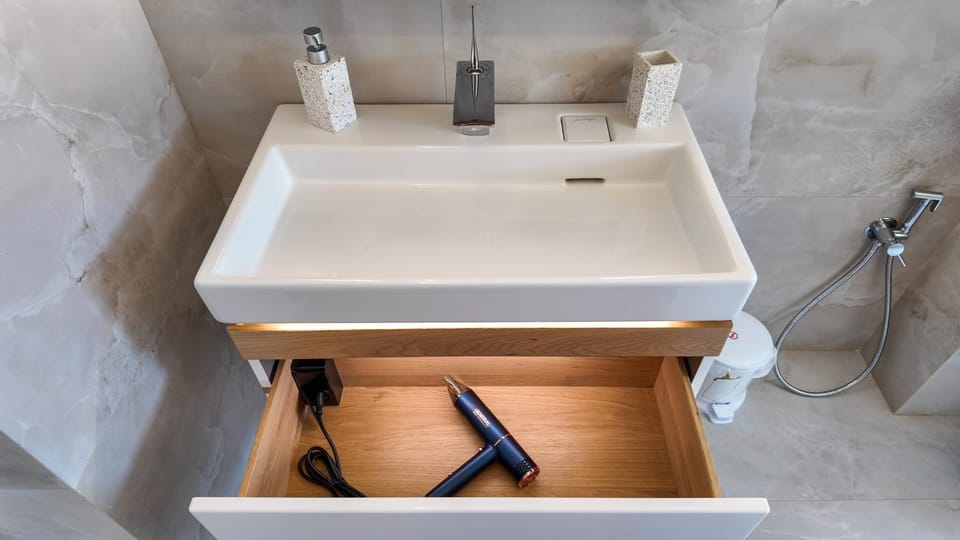 Bathroom, hair dryier