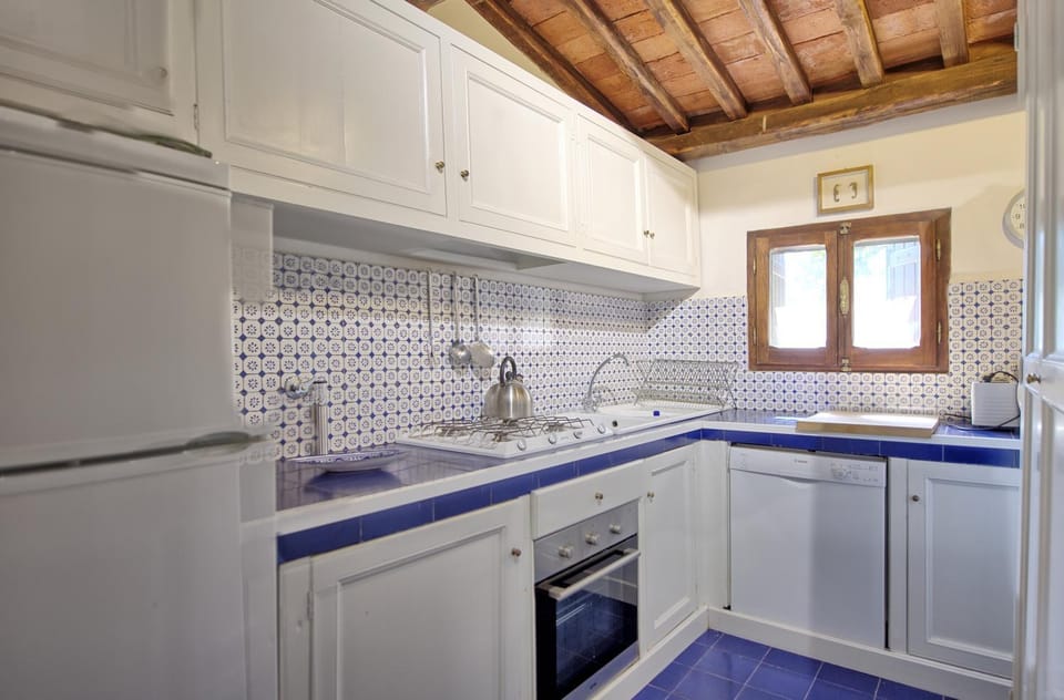 Kitchen or kitchenette, dishwasher, oven, stove, toaster