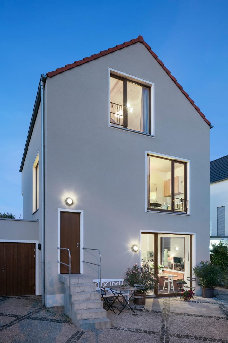 Patio, Facade/entrance, Balcony/Terrace, Balcony/Terrace, Sunset, Inner courtyard view