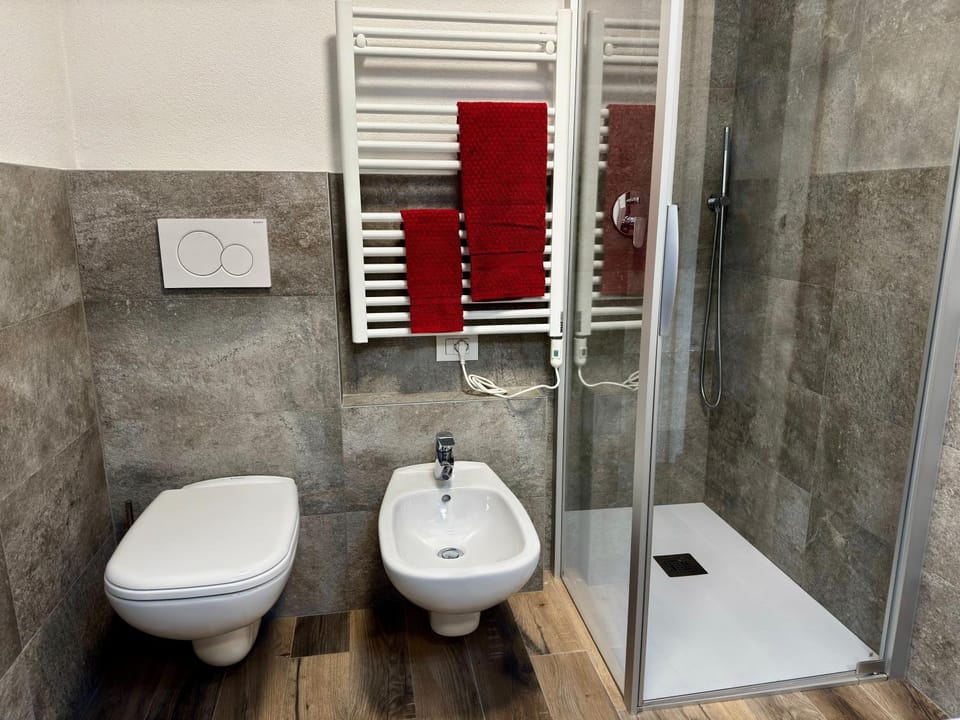Shower, Toilet, Bathroom, bidet, towels