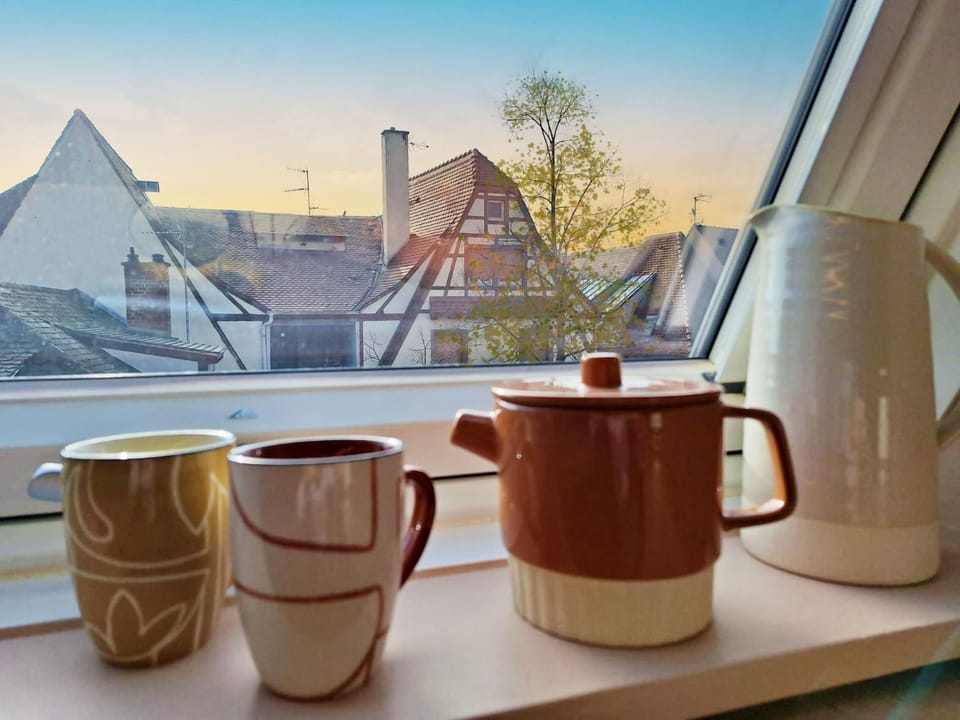 Coffee/tea facilities, View (from property/room), Kitchen or kitchenette, Decorative detail