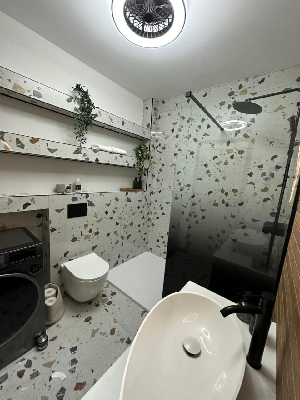 Shower, Toilet, Bathroom, Decorative detail, washing machine