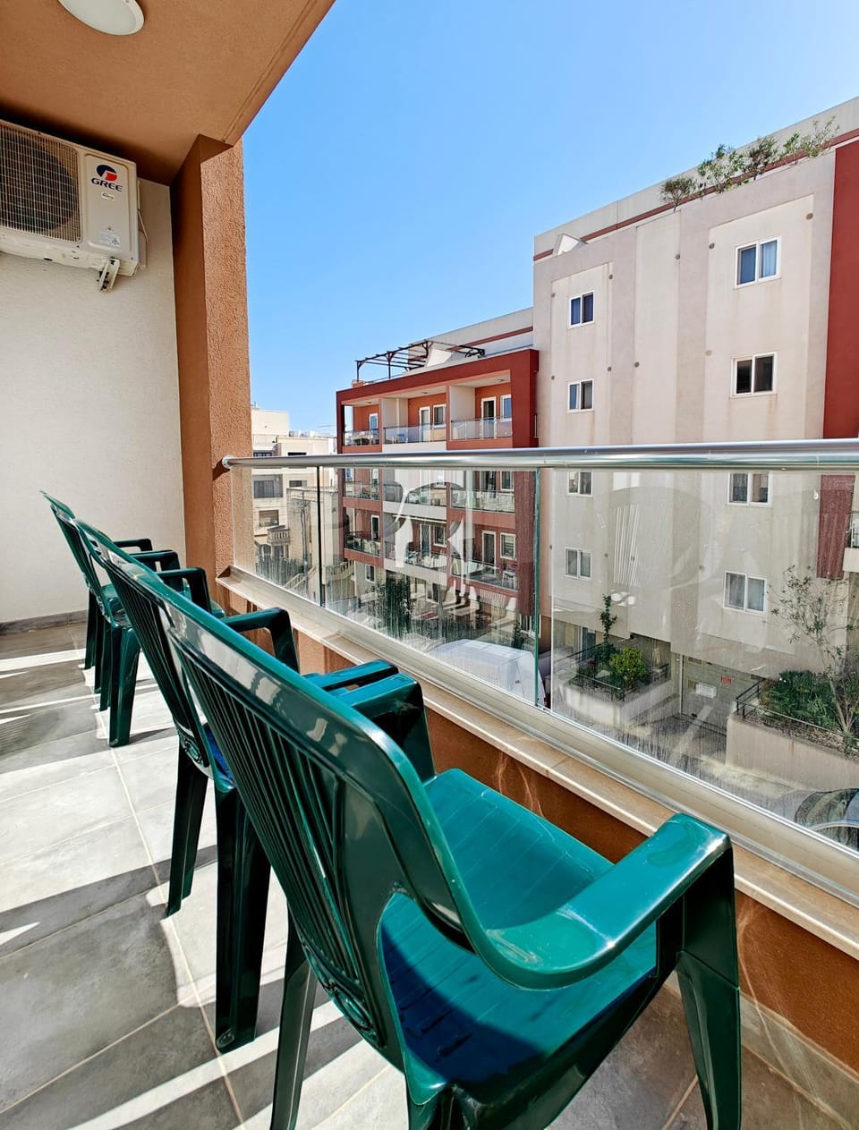 Property building, Day, View (from property/room), Balcony/Terrace, City view