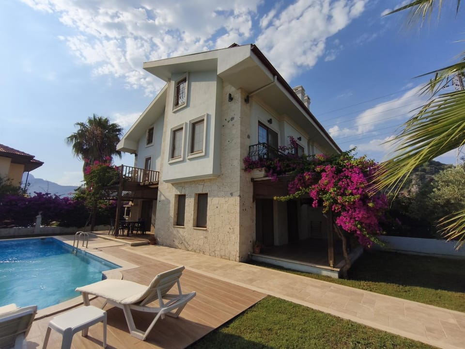 Property building, Patio, Day, Garden, Garden view, Pool view, Swimming pool