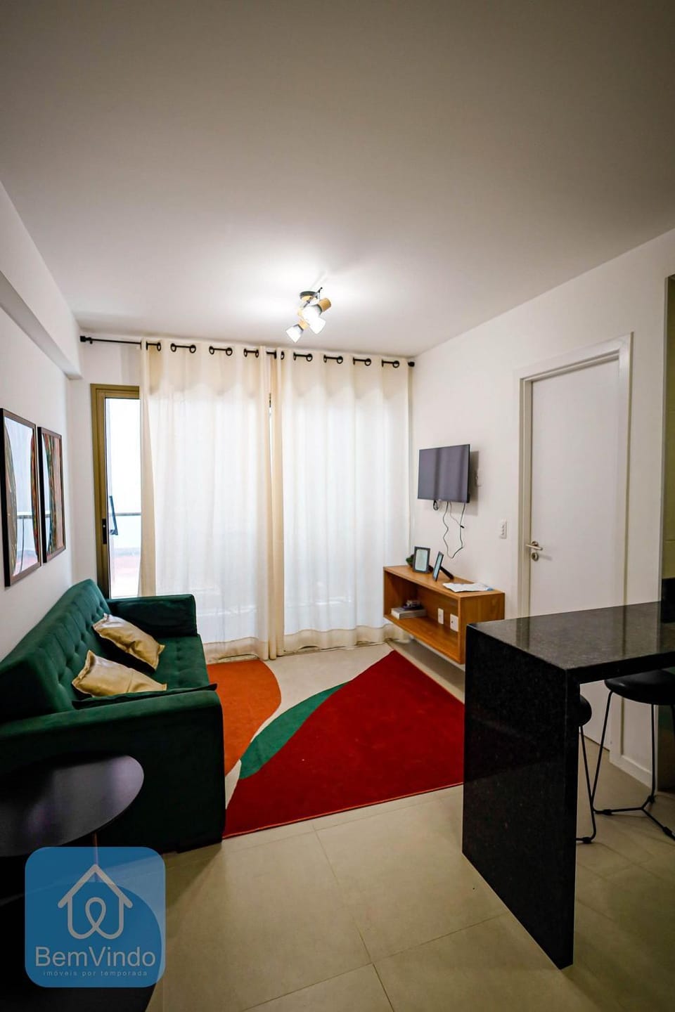 Quarto e Sala Aconchegante no Barra Conceito Apartment in Salvador